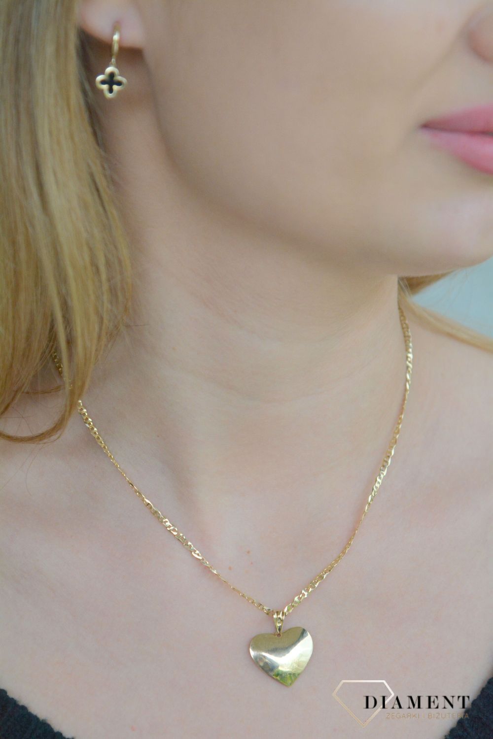 Złota zawieszka 585 Duże Serce ZA 7635 (1).jpg